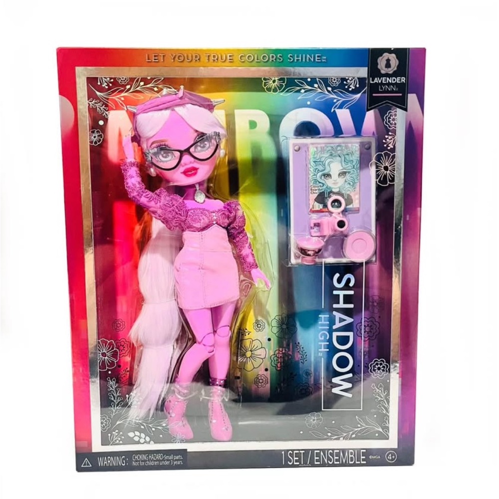 Pink Anthropomorphic Doll with Glasses and Accessories
